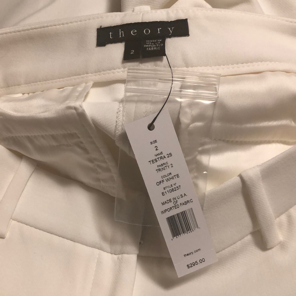 Theory off white pants.  Size 2. NWT! Perfect fit! - Picture 4 of 6